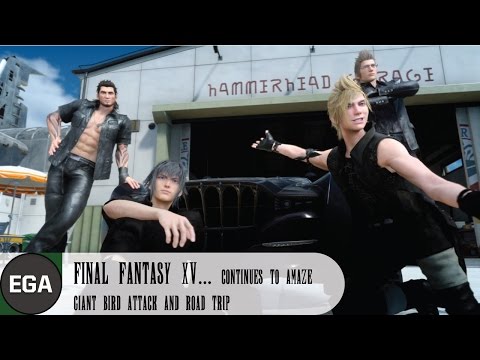 (2) Encountering a Giant Bird on a Road Trip in Final Fantasy XV