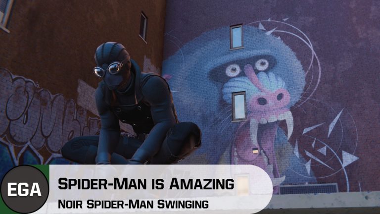 Swinging Around as Noir Spider-Man!