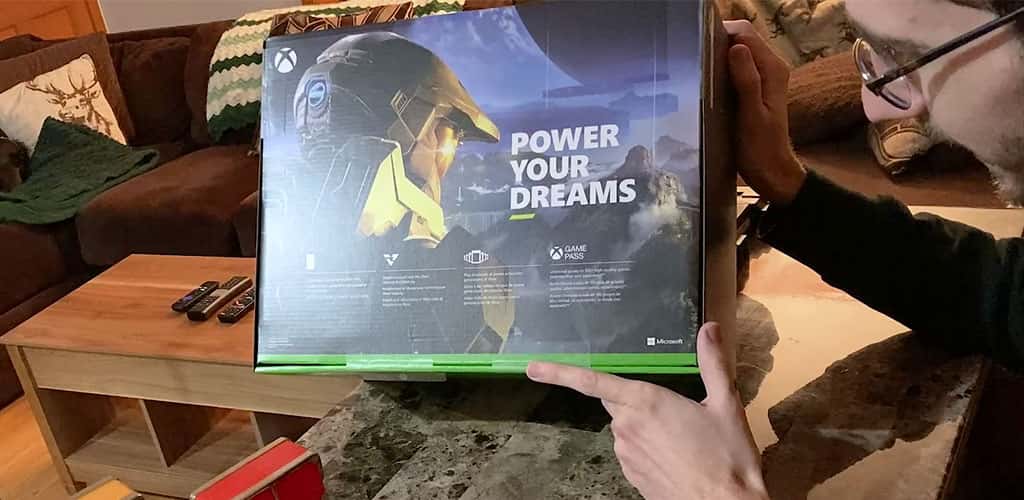Back Side of the Xbox Series X Box