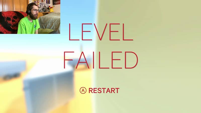 Level Failed Press A to Restart